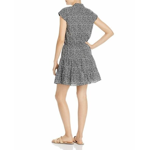 Rebecca Minkoff Women's Ollie Botanical Print Mini Dress Black Multi Siz… - Picture 7 of 8